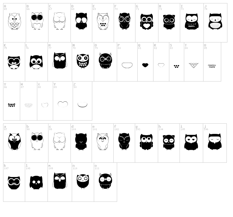 Chouette alors font map
